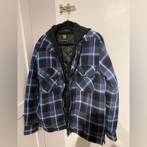 Plaid Jacket with Hood